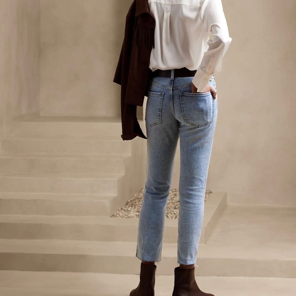 Banana republic medium wash high rise slim jeans NWT - Picture 3 of 10